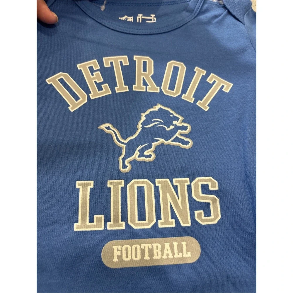 DETROIT‎ LIONS Official NFL Licensed Baby 3-pack Creeper Set 18 Months